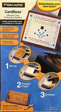 Fiskars NEW CardBoss Ultimate Card Embossing System 5660 Stencil Set Complete