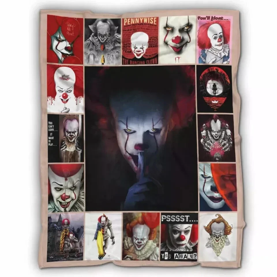 Pennywise Horror Fleece Blanket for Cozy Nights