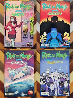 Lot of 4 RICK & MORTY One-Shot Specials NM (ONI Press) UNITY, JERRYBOREE, S.GARY