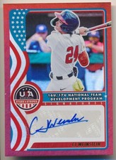 CJ WEINSTEIN 2025 Panini USA Stars & Stripes RED AUTO RC 40/99