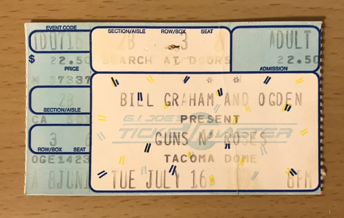 Guns N Roses Ticket Stub for sale | eBay