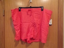 Soft Solid Color SHORTS w/trim hem Women's PLUS Sizes 3X and 5X NEW w/tags