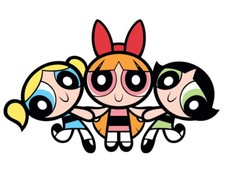 V2443 The Powerpuff Girls Three Characters Cartoon Art Decor WALL POSTER PRINT