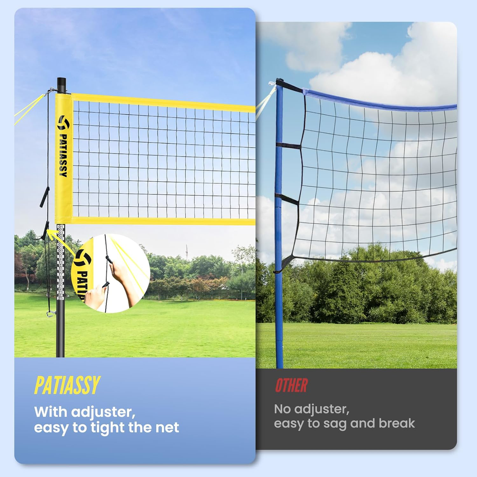 Patiassy Professional Volleyball Net Outdoor, Portable Volleyball Set for with eBay
