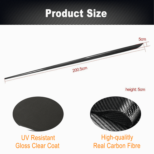 Fit For Jaguar XE Sedan 2015-2017 REAL CARBON Side Skirts Extension Lip Spoiler - Picture 7 of 12
