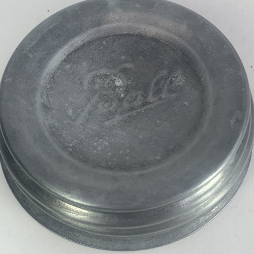 Vintage Kugel oder Atlas Zink Kappe Deckel Reg Mund Mason Einmachglas mit Glaseinsatz - Bild 15 von 16