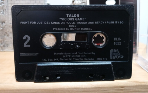TALON - Vicious Game (1986 Cobra, Canada) CASSETTE - Picture 4 of 5