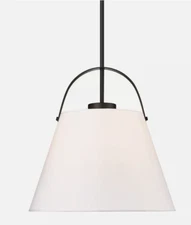 Z-Lite 743P18 Z-Studio Linen Pendant 18"W Pendant - Black