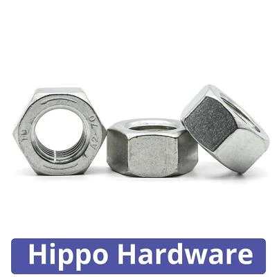 HIPPO HARDWARE Left Hand Thread Hexagon Full Hex Nuts Stainless Steel M4 M5 M6 M8 M10 M12 M16