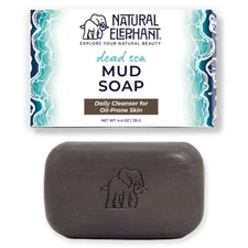 Natural Elephant Dead Sea Mud Soap 4.4 oz (125 g) for Acne, Eczema, Psoriasis