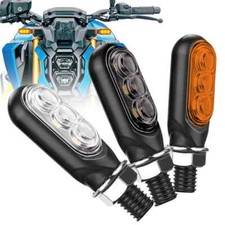 Motorcycle LED Turn Signal Lights Amber Flowing for Kawasaki Yamaha Cafe Racer