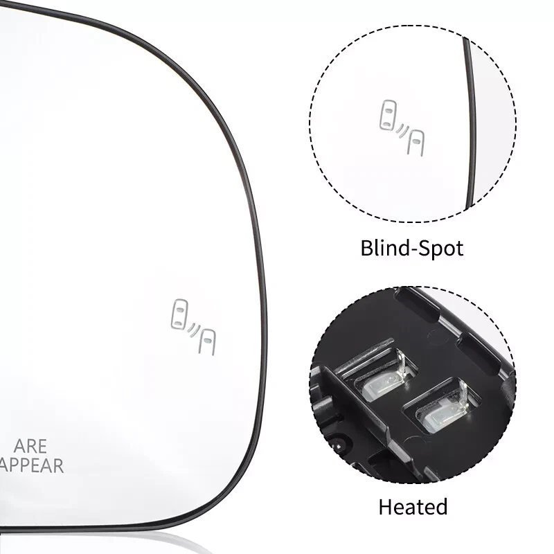 Con placa de espejo retrovisor superficie curva punto ciego calefacción para Toyota Sienna Foto 4 de 4