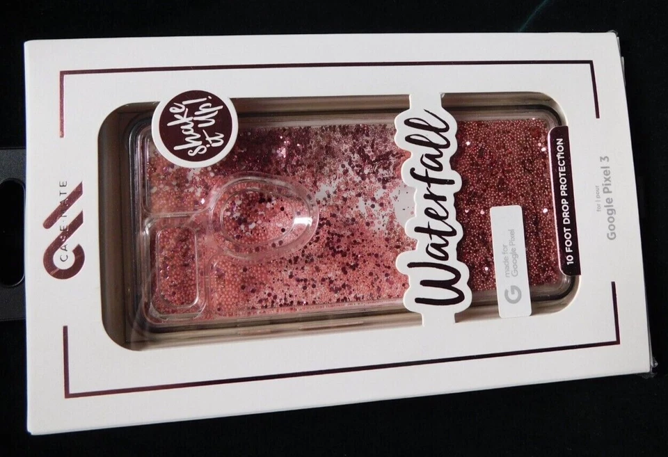 Case-Mate 瀑布式手机保护套 外壳 适合谷歌 Pixel 3 - 粉色闪光 — 第 2/4 张图片