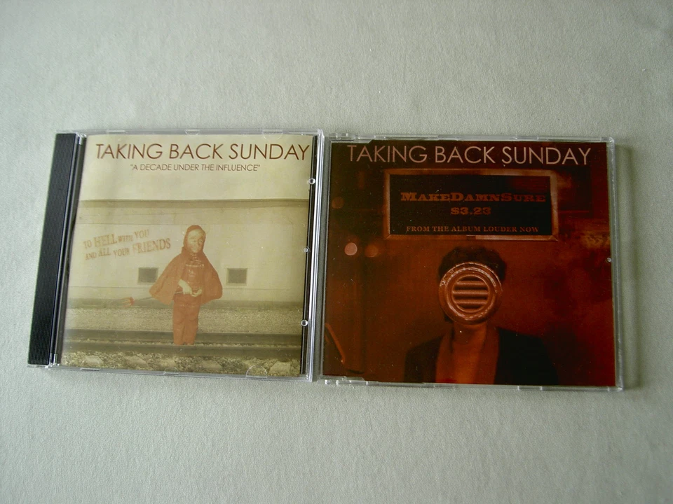 TAKING BACK SUNDAY job lot of 2 CD/promo CDs A Decade Under The Influence - Image 1 of 1