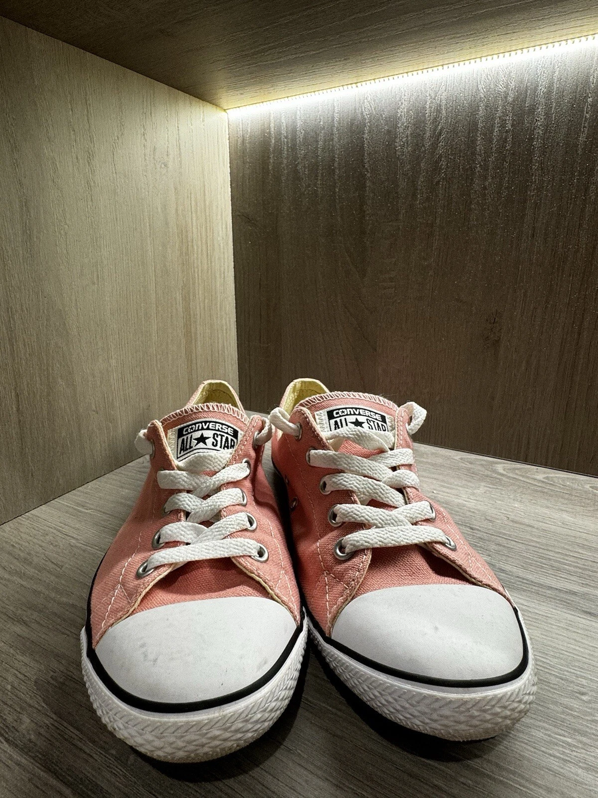 Converse All Star Low UK5 US7 rosa scarpe da ginnastica donna stringate basse