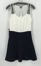 Express Preowned Women’s Sleeveless Dress NWT Two Tone Black White Size 6