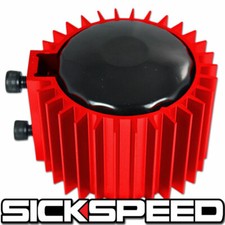Red Engine Oil Filter Coolerheat Sink Covercap Billet Aluminum Kit Ef Eg