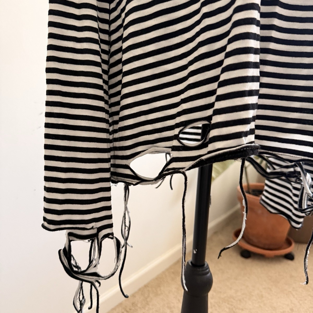 Drop Dead Wicca 2021 XXL Stripe Long Sleeve Top Goth Grunge Unisex