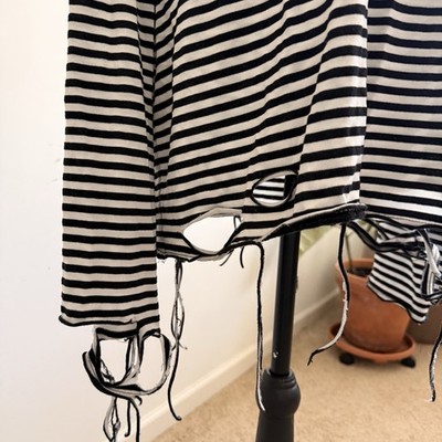 Drop Dead Wicca 2021 XXL Stripe Long Sleeve Top Goth Grunge Unisex