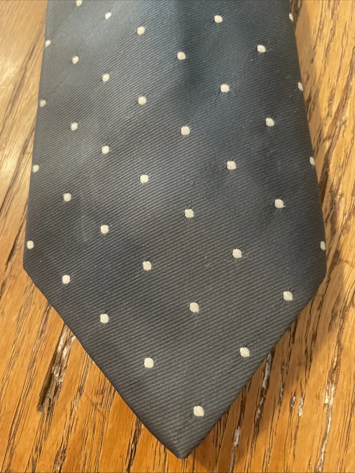 Corbata ancha vintage usada en excelente estado años 60 70 Wemlon por Wembley poliéster mod patrón de puntos Foto 3 de 4