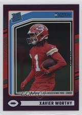 2024 Panini Donruss Season Stat Line 273/500 Xavier Worthy #398 Rookie RC