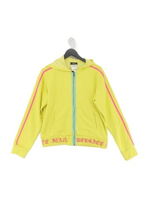 Versace Damen Hoodie XXL gelb gestreift Polyester mit Baumwolle Full Zip