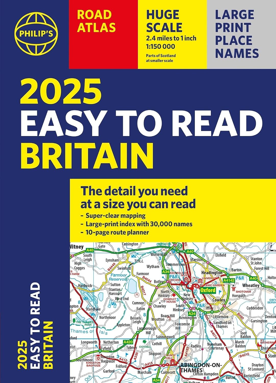 2025 Philip's Easy to Read Road Atlas of Britain: (A4 Paperback) (Philip's Road