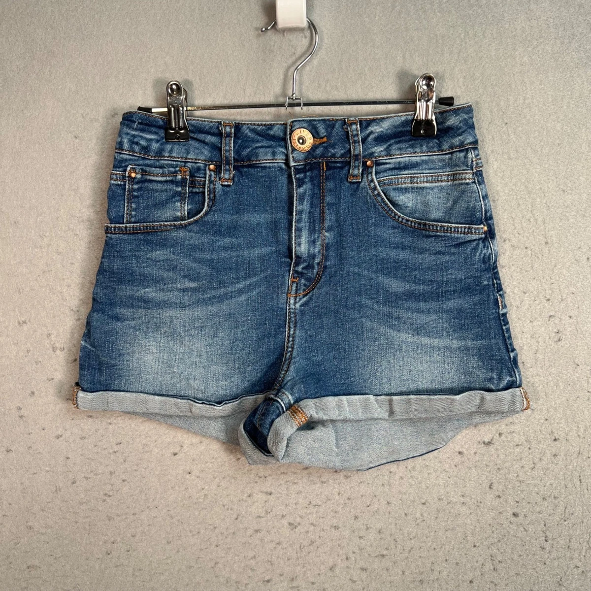 Short En Jean Noir River Island - Taille 10 Femme - Occasion Très Bon état