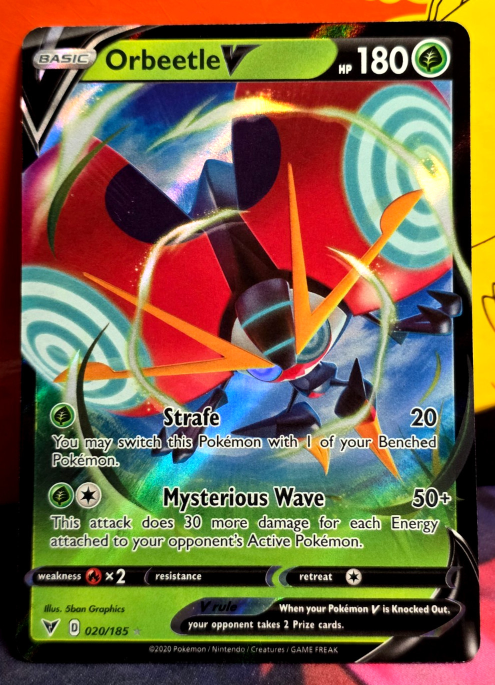 Pokemon TCG Orbeetle V 20/185 Ultra Rare Vivid Voltage Near Mint