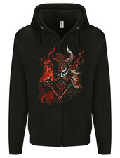 An Artistic Fantasy Viking Warrior Mens Zip Up Hoodie