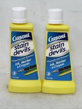 2 PACK Carbona Stain Devils No. 3 Ink Marker & Crayon 1.7 Fl Oz Bottles, New
