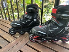 Rollerblade Advantage Pro XT Men's Inline Skate, Size 9- Black/Red With Pads