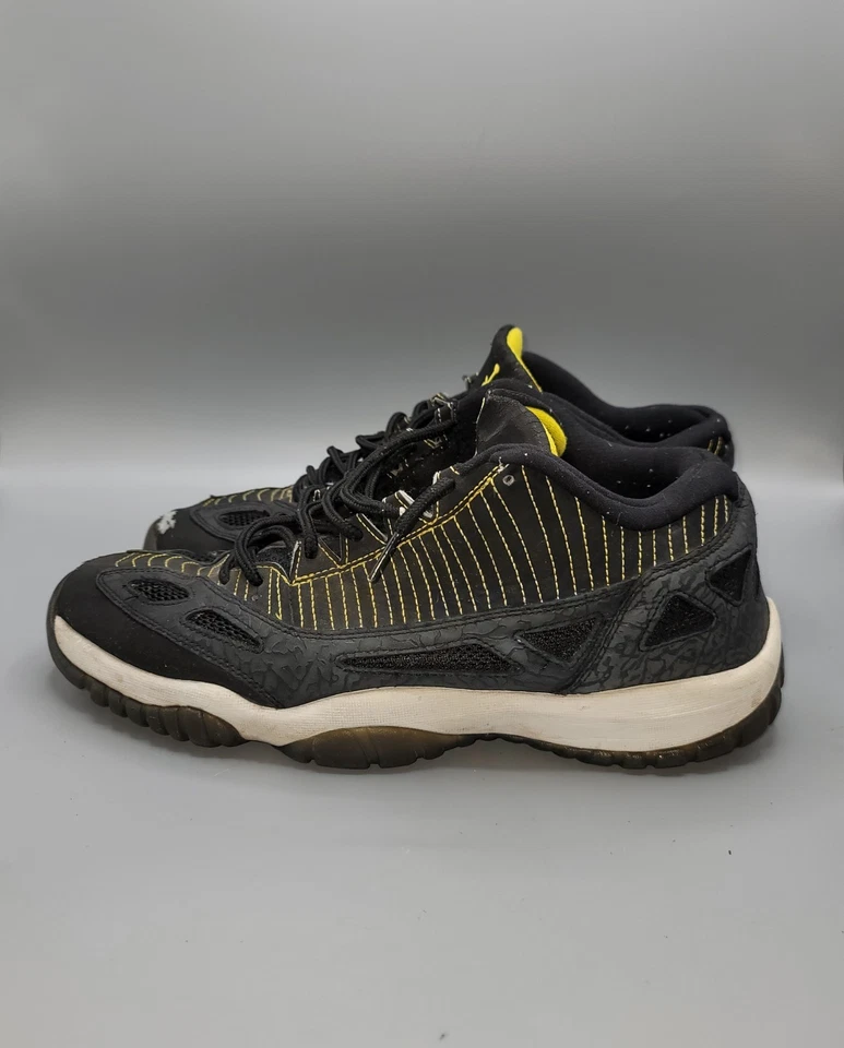 Nike Air Jordan 11 ретро IE низкий Zest мужской размер 13 черная замша желтый - Изображение 2 из 4