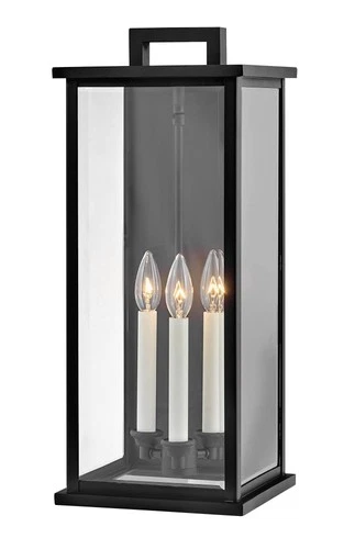 Hinkley Weymouth 22" High Rectangular Lantern Black Outdoor Wall Light - Picture 3 of 8