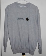 Woolrich PA EMBROIDERED Bear Logo Men's Gray Fleece Sweatshirt Pullover MED