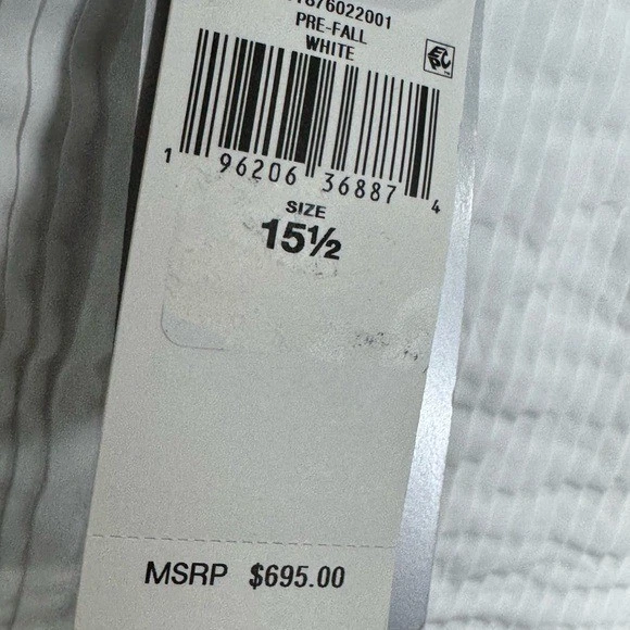 Camisa Esmoquin Ralph Lauren Etiqueta Púrpura Aston Popelina Blanca Para Hombre’s 15.5 Foto 4 de 4