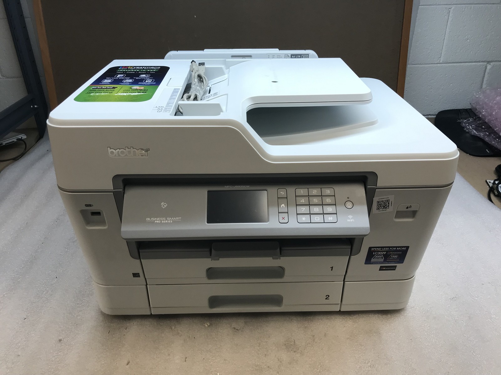 Brother MFC-J6935DW Color Inkjet Printer W/ INK AIO 2K Pg Ct Duplex Network