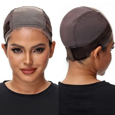 PORSMEER Wig Cap with Grip Band for Keeping Wigs in Place, More Full Brown