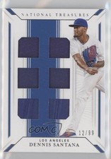 2019 National Treasures Game Gear Material Sixes 12/99 Dennis Santana 12w4