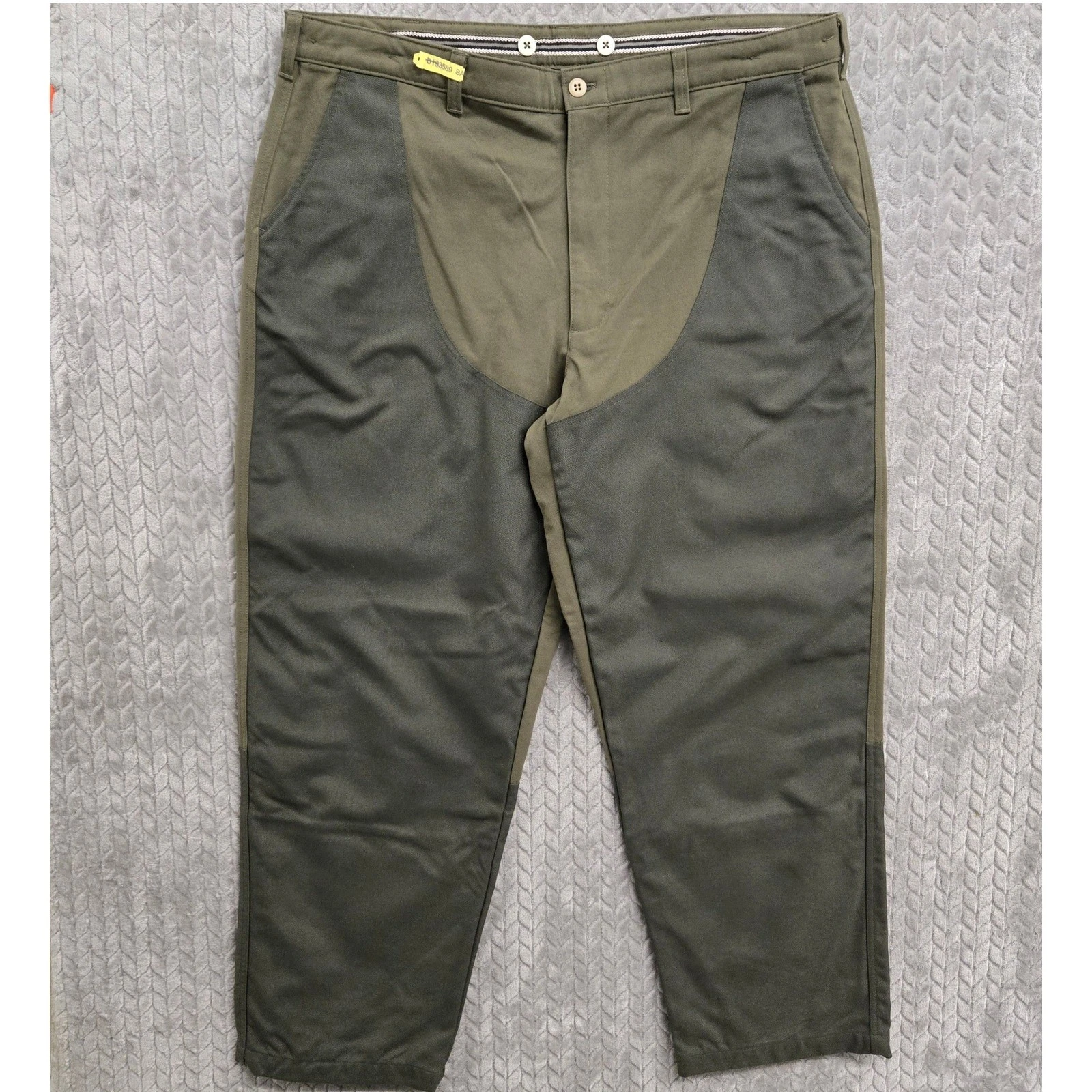 LL Bean Mens 42x33 Upland Briar Hunting Pants Olive Green Nylon Tick Cuff
