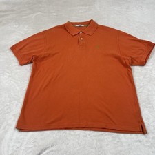 Carolina Herrera Polo Shirt Men  s XL Orange CH Short Sleeve Preppy Cotton Adult