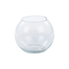 Medium Recycled Glass Round Fishbowl Vase Flower Plant Pot Home Decor Wedding