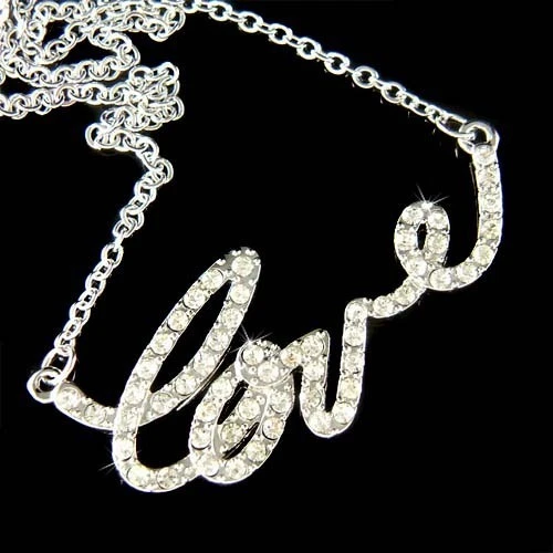VALENTINO Love Lettera IN Swarovski Cristallo Valentine Famiglia Cuore Collana Gioielli