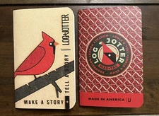 Log + Jotter  Dot Graph Notebook Set Of 2   State Bird  -  Red Feathers    2023