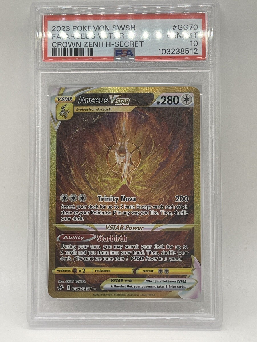 Pokemon Arceus VSTAR PSA 10 Gem Mint GG70/GG70 Crown Zenith