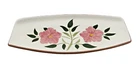 Stangl Franciscan Wild Rose Pickle Dish Vintage Pink White and Green USA