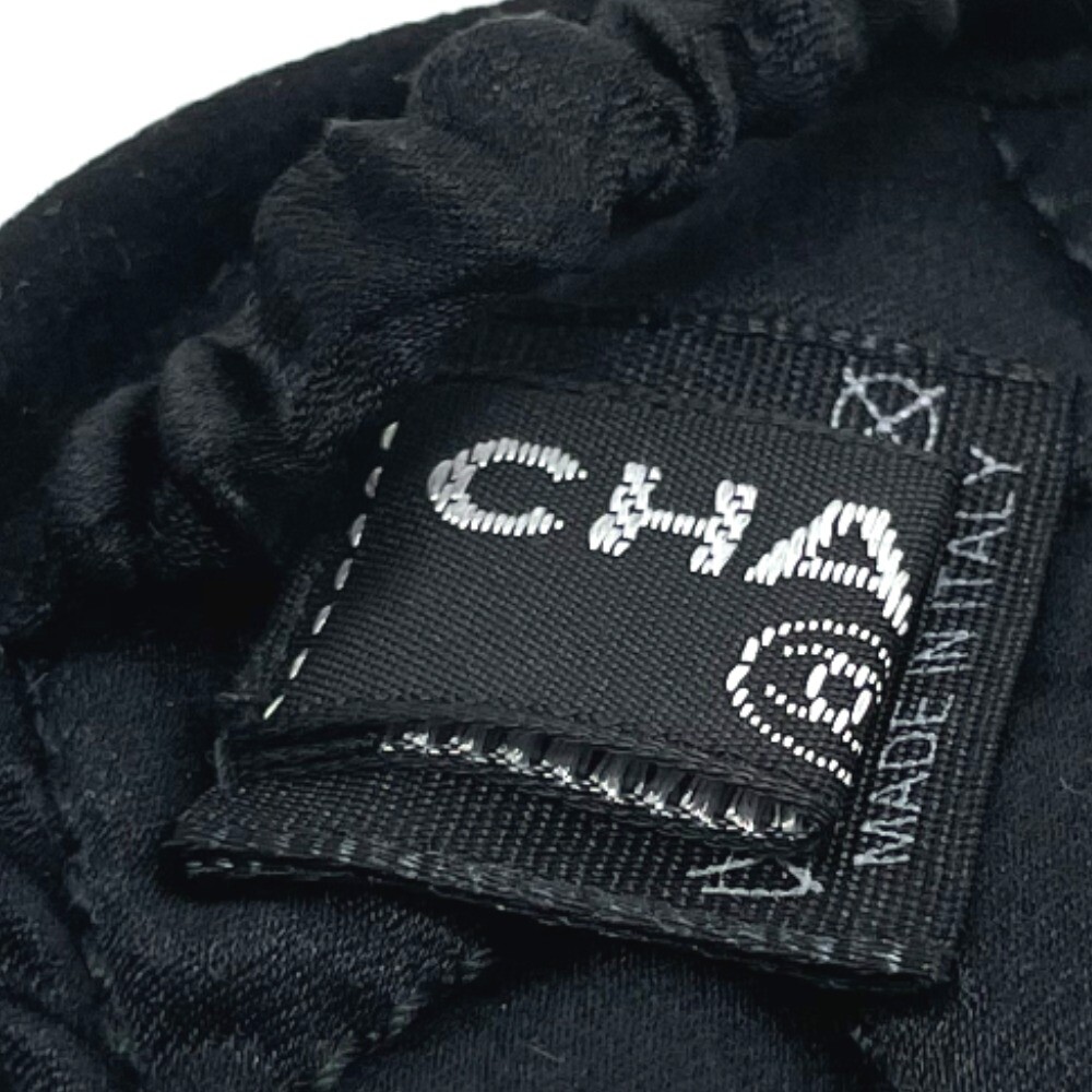 CHANEL ブラック アイマスク UNUSED CHANEL Eye mask & pouch 2-piece set face Silk Black