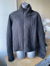 Lululemon Black Boxy Oversized Quilted Jacket Cotton Mix Us 12