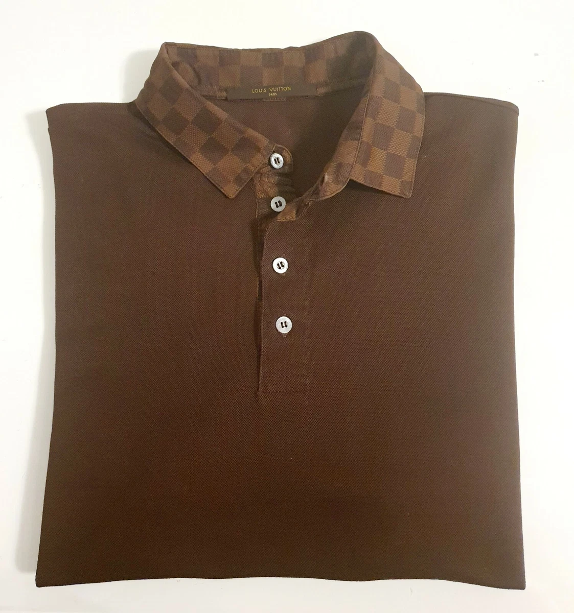 louis vuitton brown polo shirt