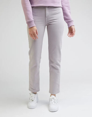 Lee - Women's Carol Regular Straight Fit Denim Jeans - Light Purple W28 L30 - Picture 1 of 4